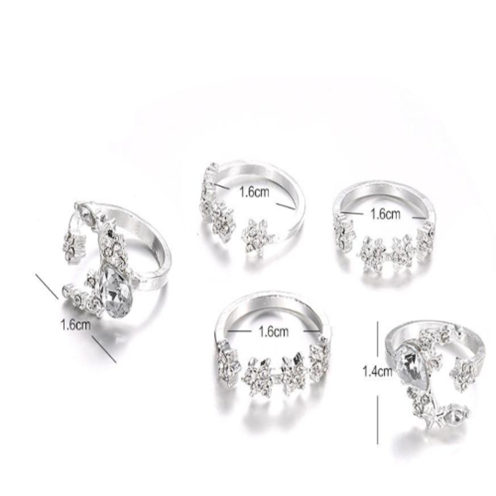 Boho 5 Piece Rings Set - Picture 6 of 6